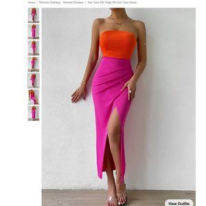 Colorblock Tube Dress